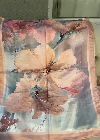 Rengarenk Çiçek Desenli Kadın Şal - Görsel 5