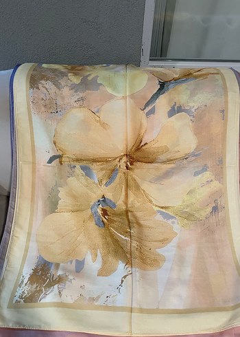 Rengarenk Çiçek Desenli Kadın Şal - Görsel 3