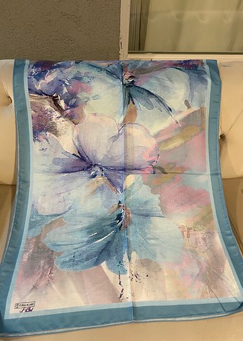 Rengarenk Çiçek Desenli Kadın Şal - Görsel 11