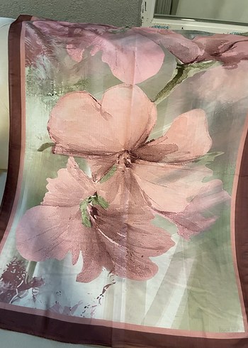 Rengarenk Çiçek Desenli Kadın Şal - Görsel 12