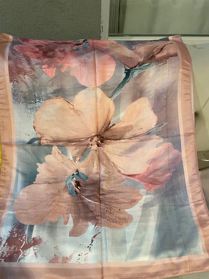 Rengarenk Çiçek Desenli Kadın Şal - Görsel 5