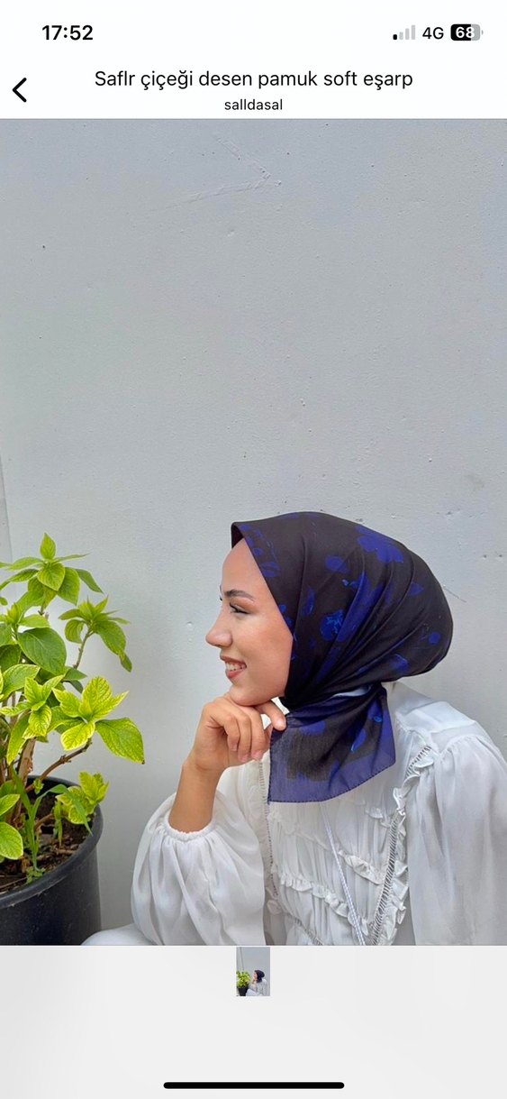 Pamuk her renk Bohem Tarzı Kadın Şal - Görsel 2