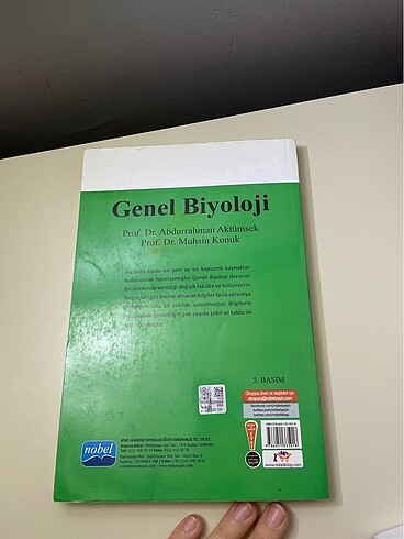  Beden Renk Genel biyoloji nobel yayınları