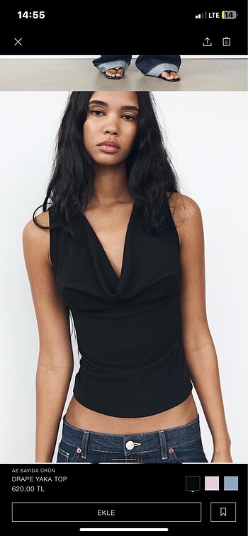 Zara Zara Degaje Yaka Bluz