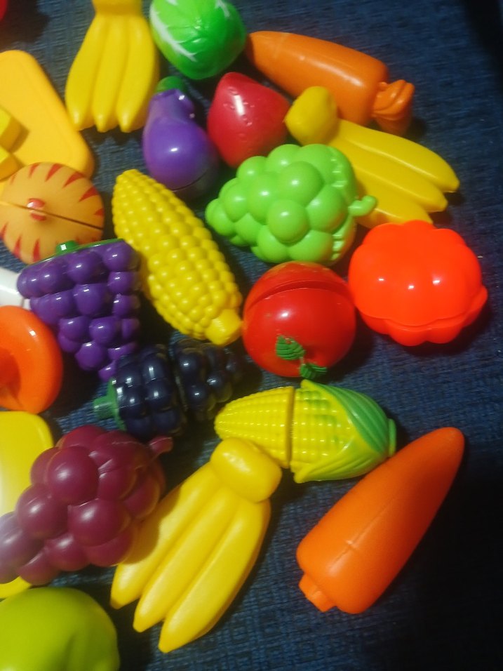 Renkli Plastik Oyuncak Mutfak Seti ve Meyve Sebzeler - Görsel 5