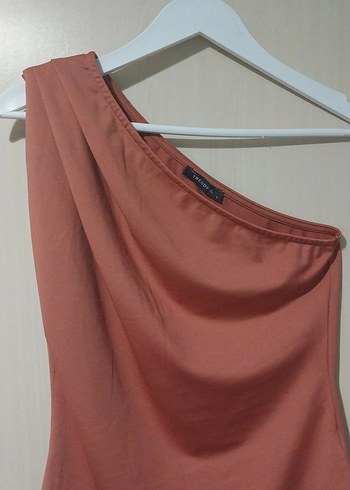 Diğer Tek Omuzlu Drapeli Kadın body suit