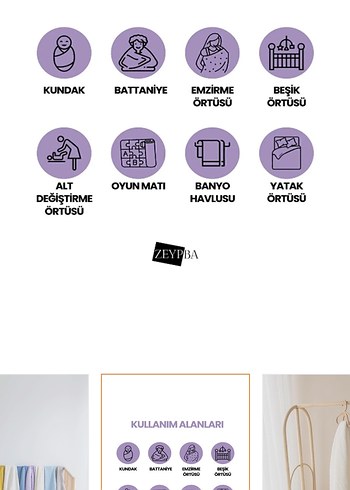 Ekru 4 Katlı Müslin Bebek Battaniyesi - Görsel 4