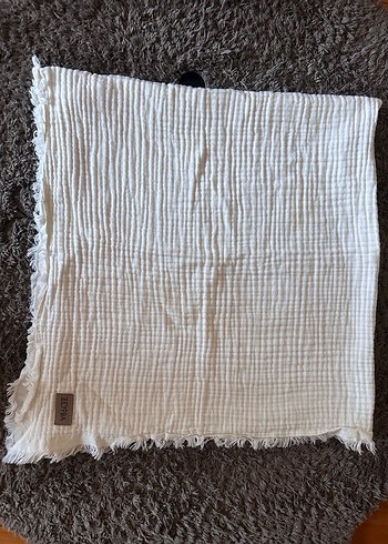 Ekru 4 Katlı Müslin Bebek Battaniyesi - Görsel 2