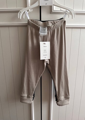 H&M 2'li Paçası Ayarlanabilir Bebek Tayt 12-18 Ay - Görsel 3