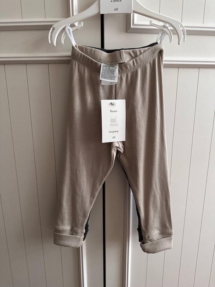 H&M 2'li Paçası Ayarlanabilir Bebek Tayt 12-18 Ay - Görsel 3