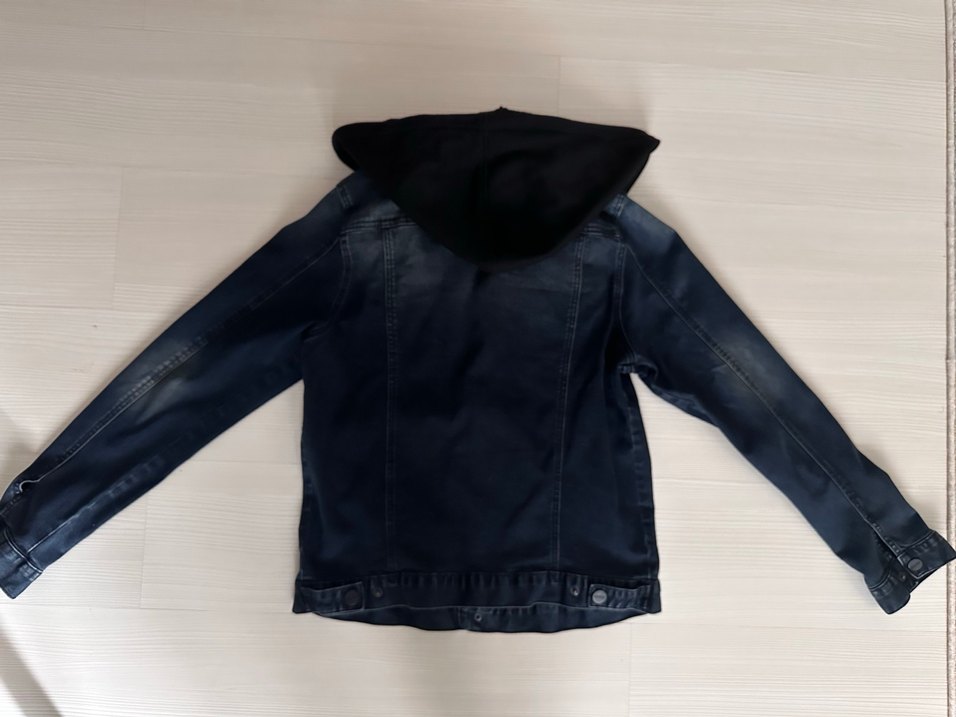 Guess Erkek Lacivert Kapüşonlu Denim Ceket - Görsel 4