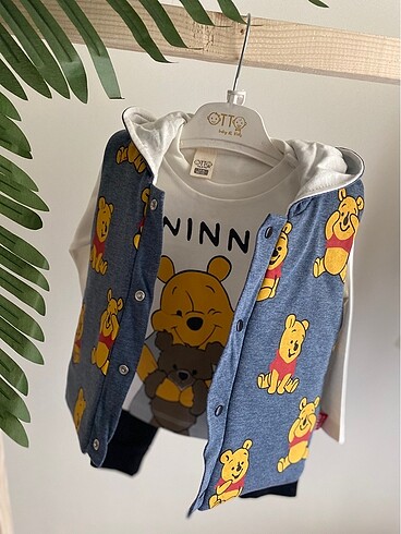 Winidi Pooh Elyaf Yelekli 3Lü Takım