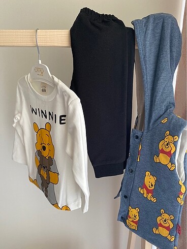 Diğer Winidi Pooh Elyaf Yelekli 3Lü Takım
