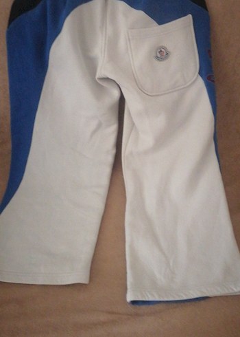 Gri Mavi Erkek Spor Eşofman Altı Velcro Detaylı boy  103 cm - Görsel 7