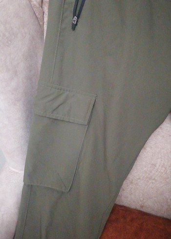 Kemerli Geniş Kesim Haki Kamuflaj Erkek Pantolon - Görsel 5