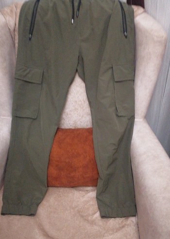 Kemerli Geniş Kesim Haki Kamuflaj Erkek Pantolon - Görsel 3