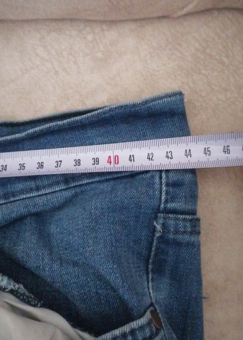 erkek Mavi Kot Pantolon etiket yok üzerinde - Görsel 5