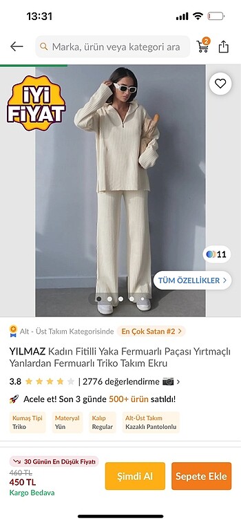 Trendyol & Milla Triko takım