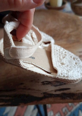 Kız Bebek Beyaz Dantel İlk Adım Ayakkabısı - Görsel 5