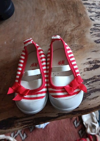 Kız Çocuk Kırmızı Çizgili Babet - Görsel 2