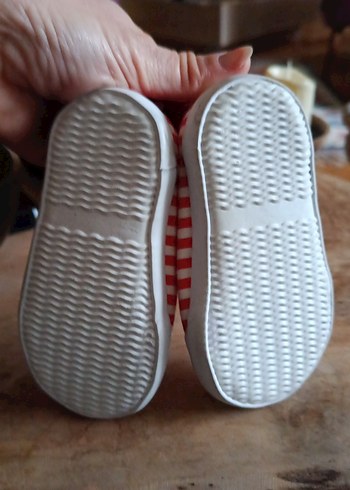 Kız Çocuk Kırmızı Çizgili Babet - Görsel 5