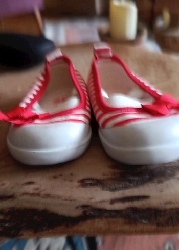 Kız Çocuk Kırmızı Çizgili Babet - Görsel 6