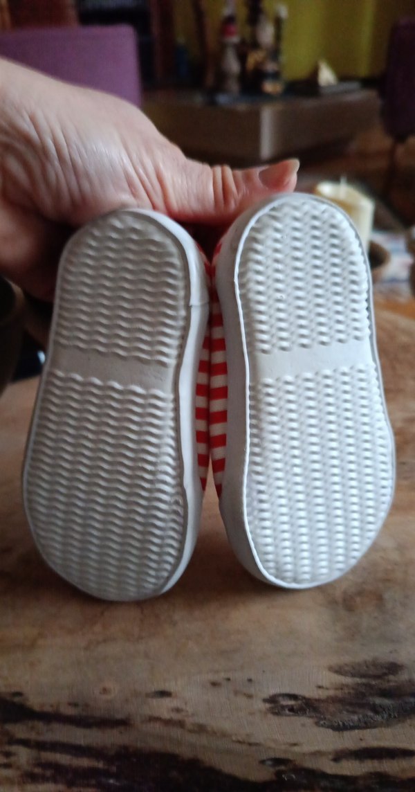 Kız Çocuk Kırmızı Çizgili Babet - Görsel 5