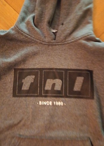 11-12 Yaş Beden Kapüşonlu Gri Erkek/kız Çocuk Sweatshirt