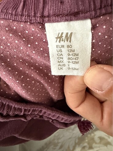 H&M Kadife Pantolon