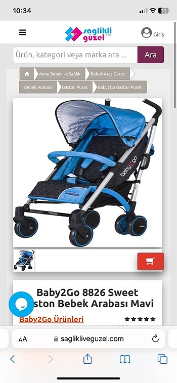 BABY 2 GO BEBEK ARABASI BASTON İYİ DURUMDA