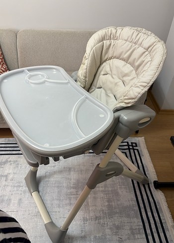 Jote Beyaz-Gri Bebek Mama Sandalyesi - Görsel 3