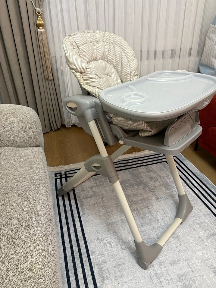 Jote Beyaz-Gri Bebek Mama Sandalyesi - Görsel 2