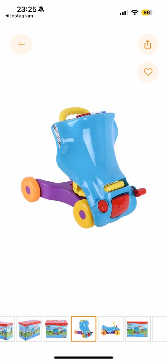 Renkli Mavi Bebek Yürüteci - Görsel 2