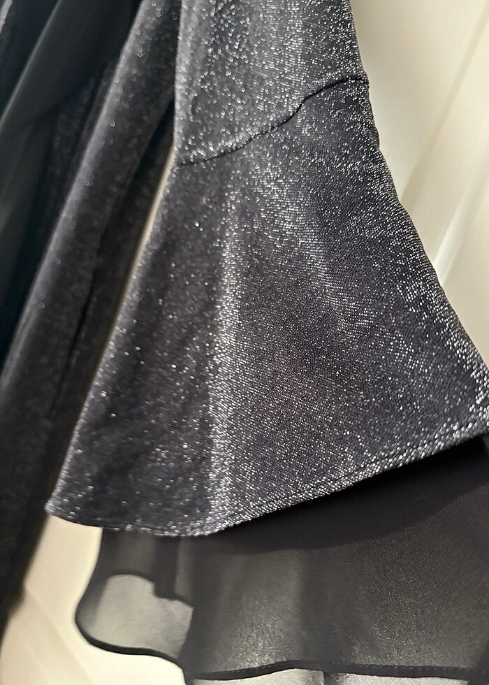 Tam boy simli tunik - Görsel 2