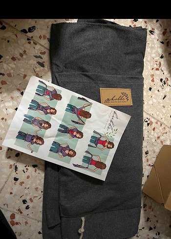 Antrasit gri Bebek Kanguru Sling - Görsel 4