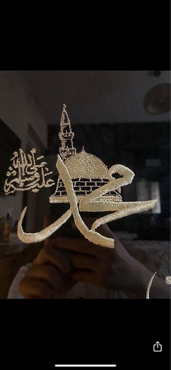 Beden altın Renk İşlemeli tablo
