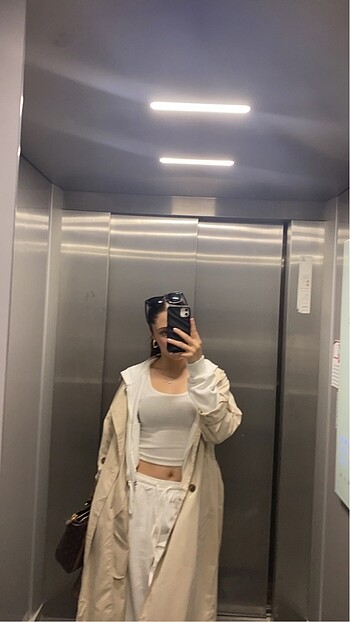 s Beden stradivarius krem trençkot