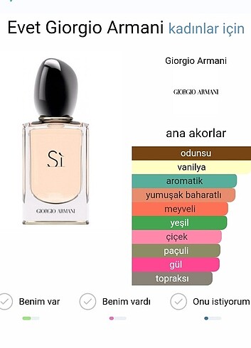 Giorgio Armani Eyfel W78 kadın parfümü