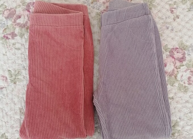 24-36 Ay Beden mor Renk LCW waikiki kız bebek kışlık tayt ikili