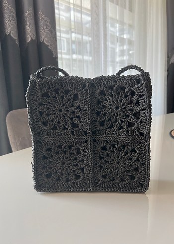 Bej Örgü Bohem Kadın Çanta - Görsel 2