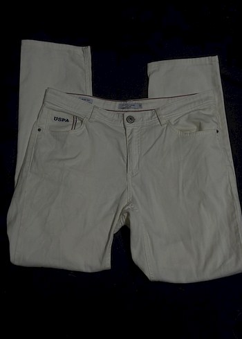U.S Polo Assn. Us Polo Beyaz Kot Pantolon