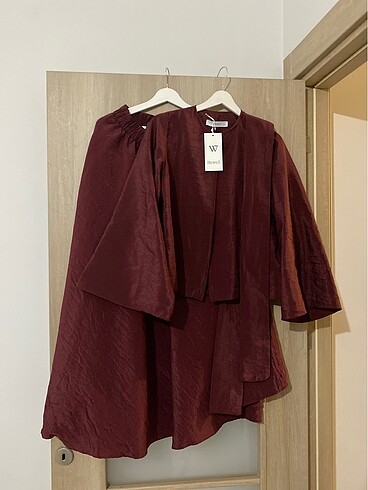 LC Waikiki İkili etekli takım bordo
