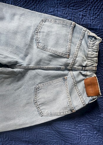 Düğmeli Mavi Kadın Jean - Görsel 3