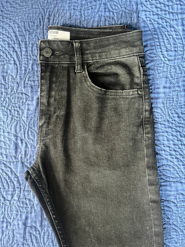 Siyah Rahat Kesim Erkek Kot Pantolon - Görsel 2