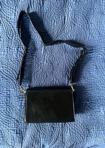 Klasik Siyah Deri Kadın Çanta - Görsel 2