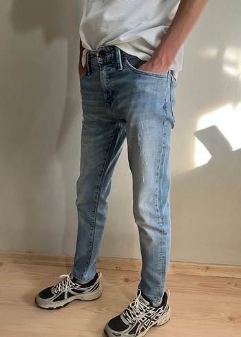 Gri Tonlu Mavi Regular Fit Denim Pantolon - Görsel 2