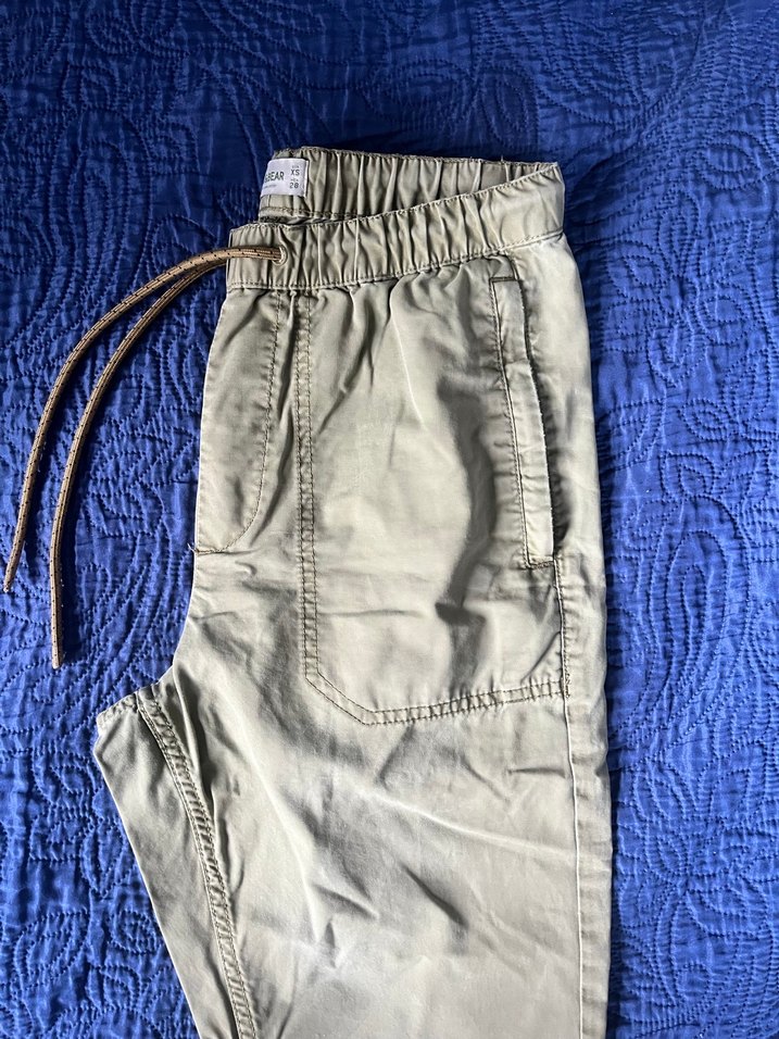 Açık haki Renkli Rahat Kesim Erkek Pantolon - Görsel 2