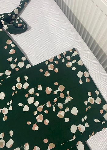 H&M Kadın Yeşil Desenli Tulum