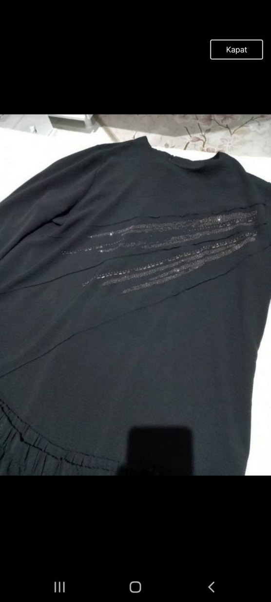 Siyah Kadın Uzun Kollu Yüksek Yaka  takım - Görsel 2