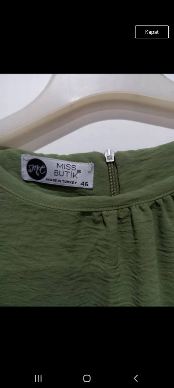 Diger Kadın yesil Uzun Keten Tunik - Görsel 2